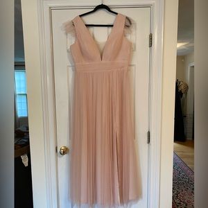 Tulle Blush Pink Bridesmaid Dress